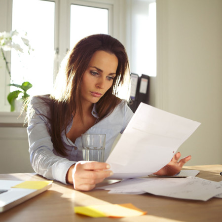 BUsinesswoman Reading a document